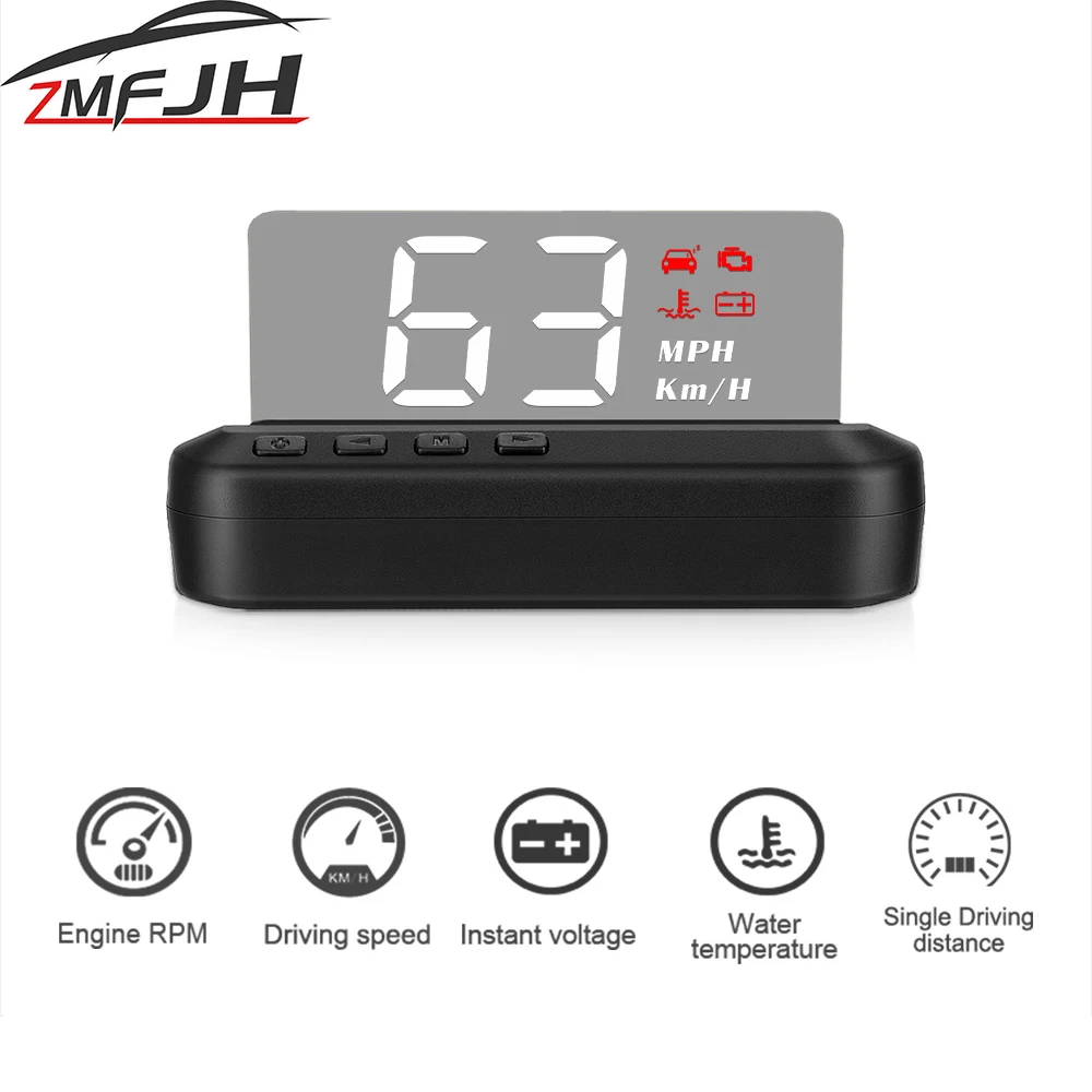 

OBD2 On-board Computer C100 Head Up Display With Overspeed Warning System Projector Auto Electronic RPM Water Temp Customized