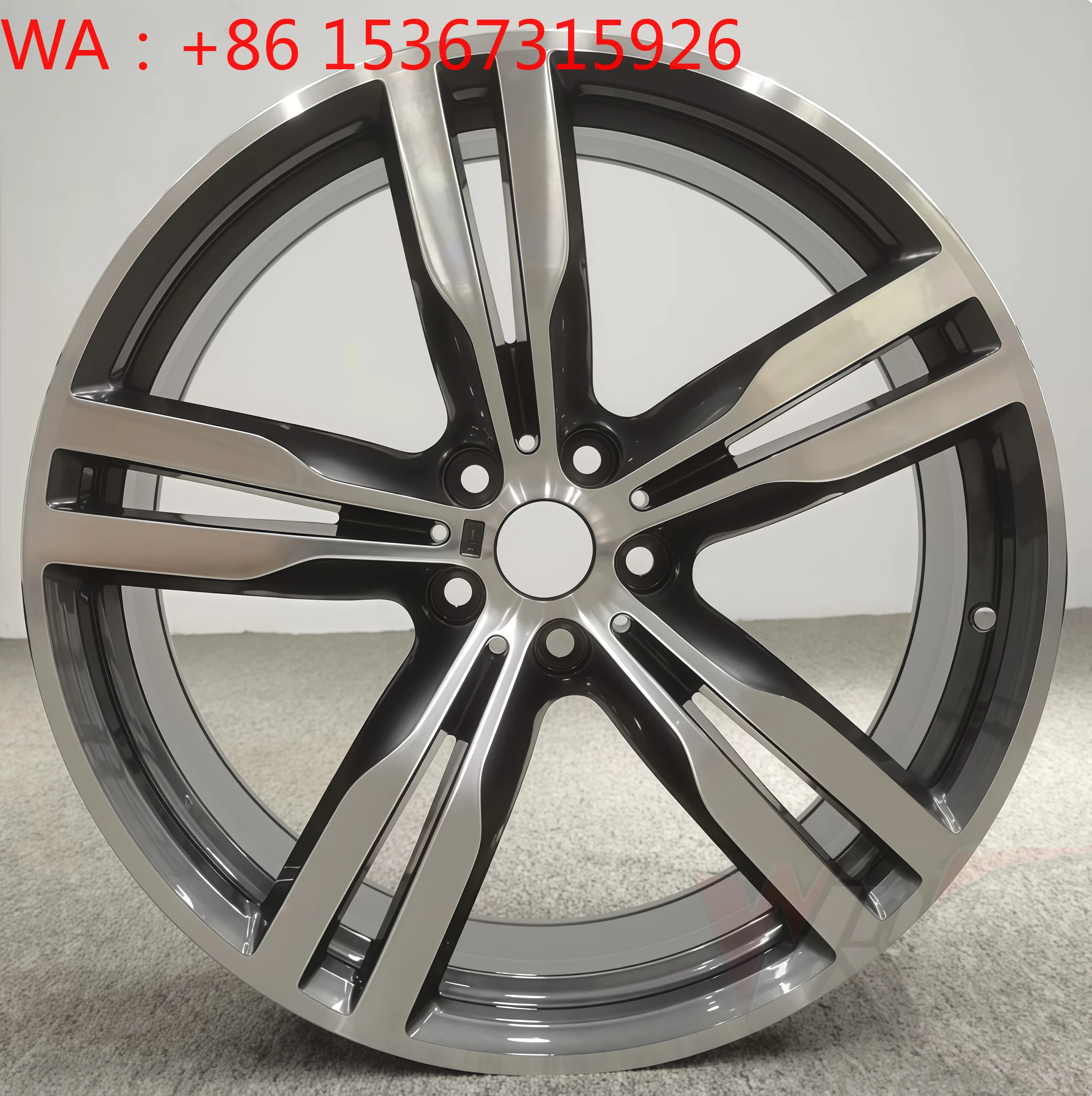 Flow Forming Five Spoke Polished Aluminum Alloy Wheel Hub Custom PCD ET Precision Machining Auto Rim