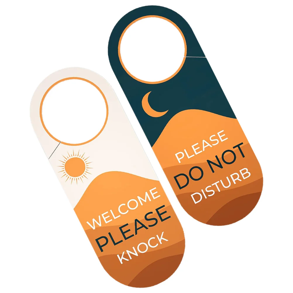 2 pcs Hanging Tag Do Not Disturb Sign For Hotel Office Bedroom Meeting Please Knock Sign Room Double Sided Privacy Hanger
