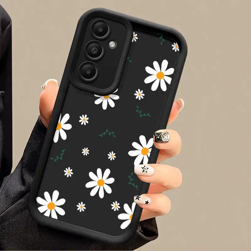 Phone case for Samsung Galaxy A55 A52 A33 cases A24 A15 A12 A23 A22 5G A54 A52s A53 A14 funda Cover Fashion Cute Daisy Flowers
