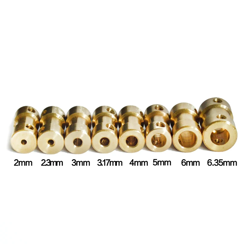 Brass High-precision Concentric Coupling 2/2.3/3/3.17/4/5/6MM Shaft Conversion Adapter Coupling