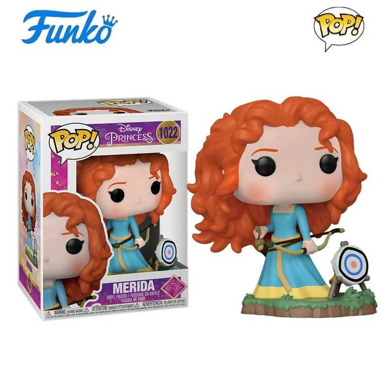 Disney Funko Brave Merida Pop Action Doll Model Anime Ultimate Princess Frozen Anna Mulan Doll Model Table Ornament Toy Gift