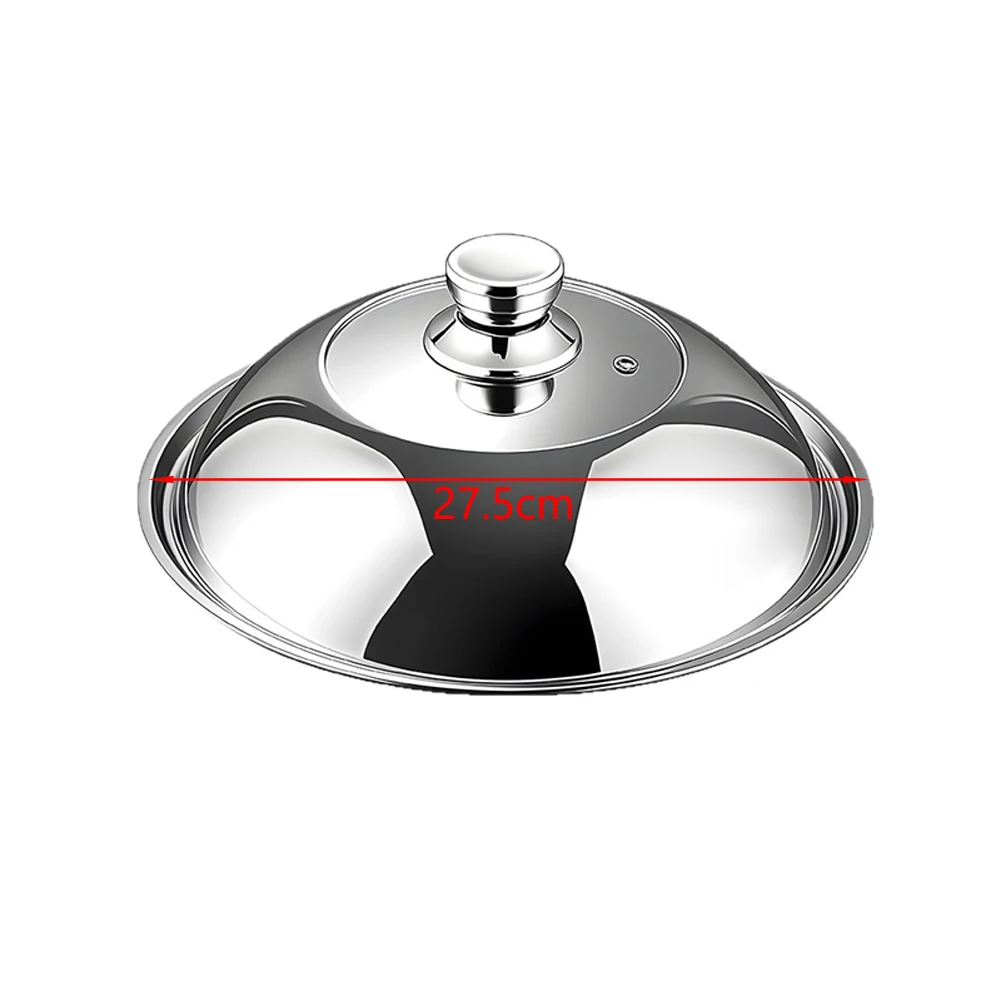 Stainless Steel Lid with High Arch Design and Central Glass Window to Maintain Temperature and Minimize Evaporation