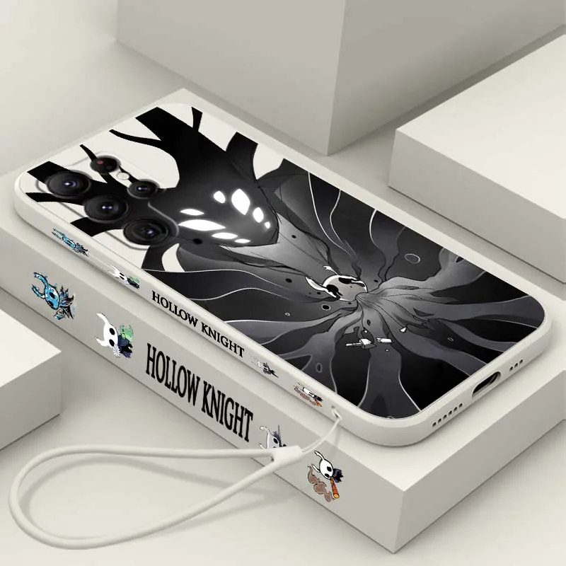 Luxury The-Hollow Knight Phone Case For Samsung Galaxy S26 S25 S24 S23 S22 S21 S20 Pro Edge Ultra Plus FE Liquid Left Rope