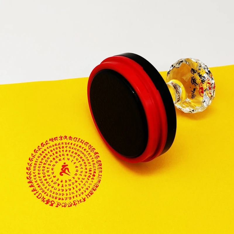 

Seal of the full text of the Vajrayana Mantra, Tibetan Sanskrit seal, Buddhist 5cm seal, Feng Shui, auspicious seal