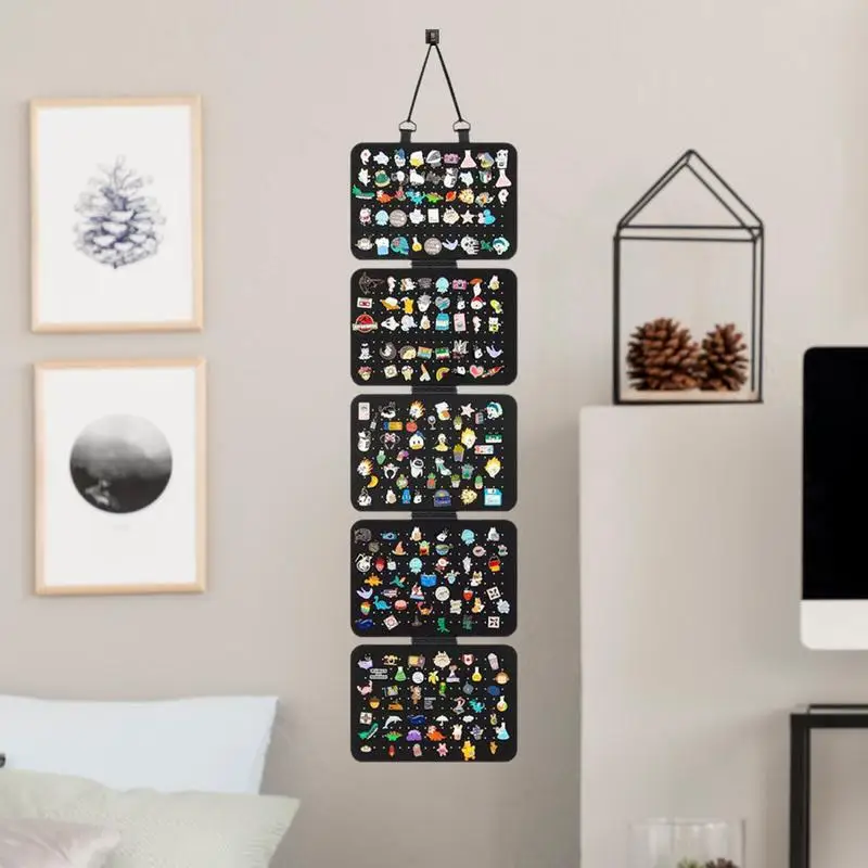 Hanging Enamel Lapel Pin Display Panels Felt Badge Button Brooch Storage Holder Jewelry Necklace Display Stand Earring Organizer