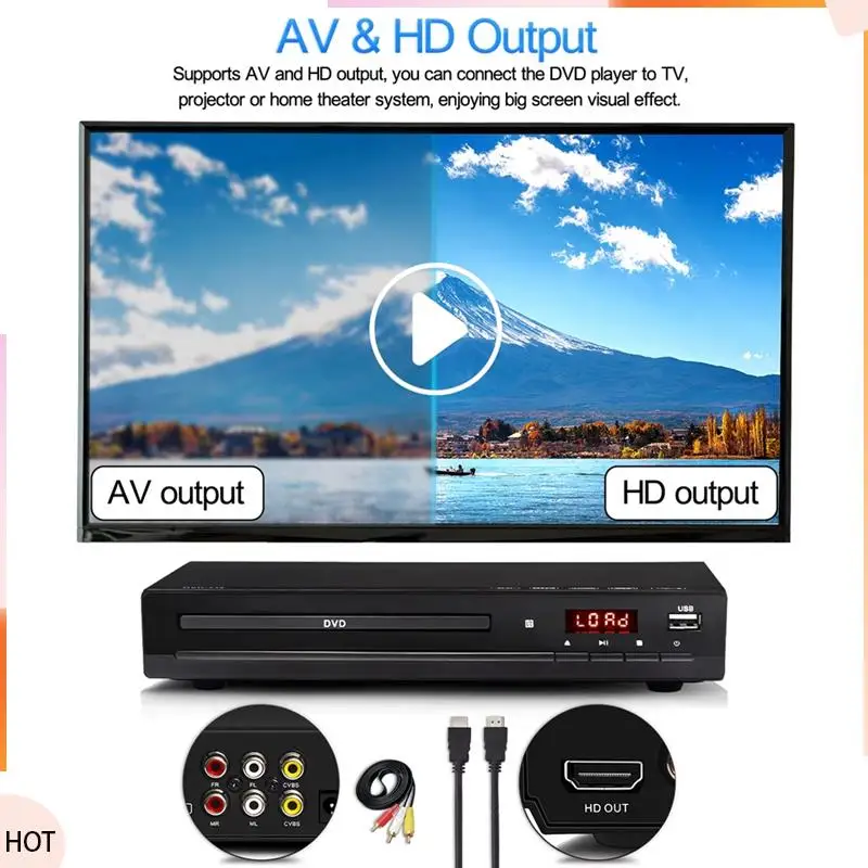Odtwarzacz DVD News M238 HD 1080P z pilotem, USB, MP3, MP4, odtwarzacz płyt do domu, do telewizorów, projektorów, wtyczka EU