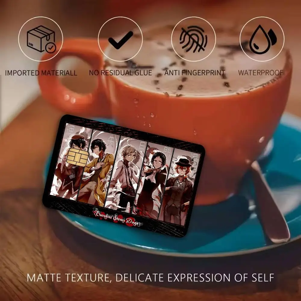 Anime Bungo Stray Dogs Anmie Sticker Film Skin Cover for Credit Card Debit Bank Card Front
