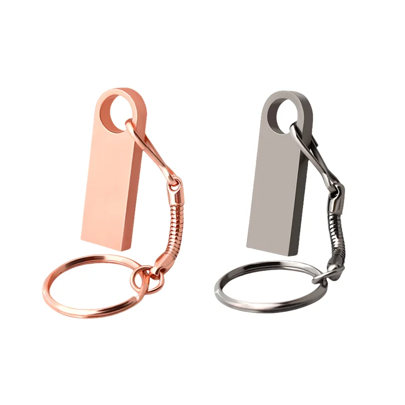 Бесплатная индивидуальная лазерная гравировка логотипа, цветная металлическая цепочка, флэш-накопитель USB2.0, 4 ГБ, 8 ГБ, 16 ГБ, 32 ГБ, 64 ГБ, 128 ГБ