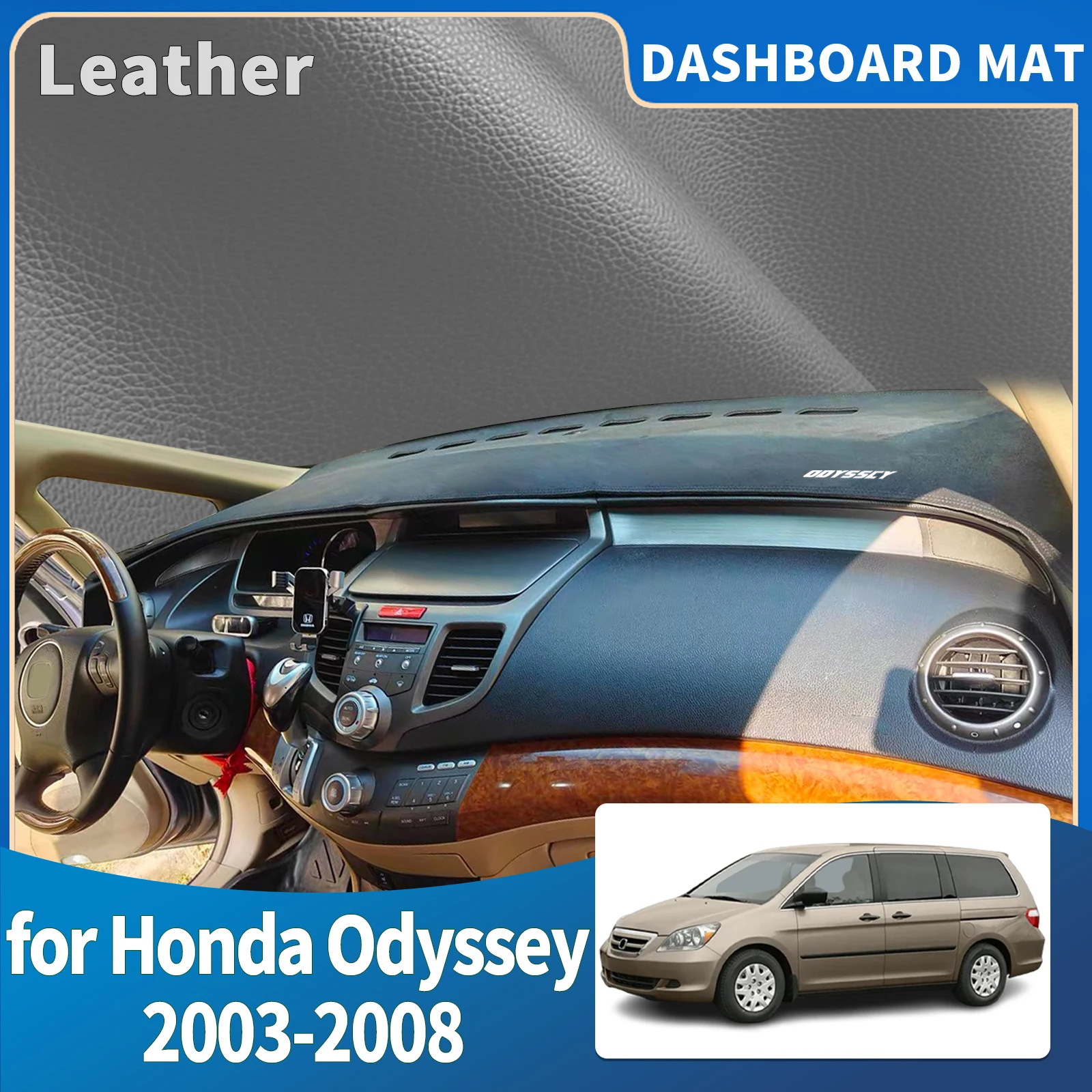 

fit for Honda Odyssey 2003 2004-2008 Rb1 LOGO Dashmat Dashboard Cover Pad Car Accessories DashMat Sunshade Protective Carpet