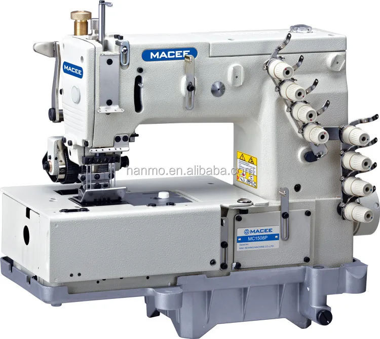 

1508 Flat Bed Double Chainstitch Machine with Horizontal Looper Movement Mechanism for Jeans
