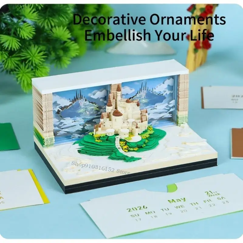 Heaven Alcazar Design Calendar Night Light Teep Special Paper Holiday تذكير
