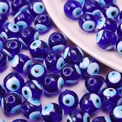 20pcs/Lot New Fashion Accessory Eye Of The Coloured Glaze Bead  Blue Eye Pendant Used To Hand Amulet Making Necklace Accessories