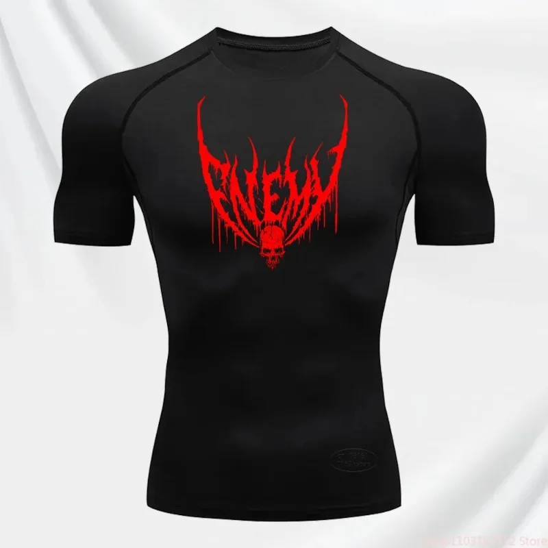 

Мужская быстросохнущая дышащая спортивная одежда, высокоэластичная летняя обтягивающая футболка для бега и велоспорта, спортивный топ с короткими рукавами для бега