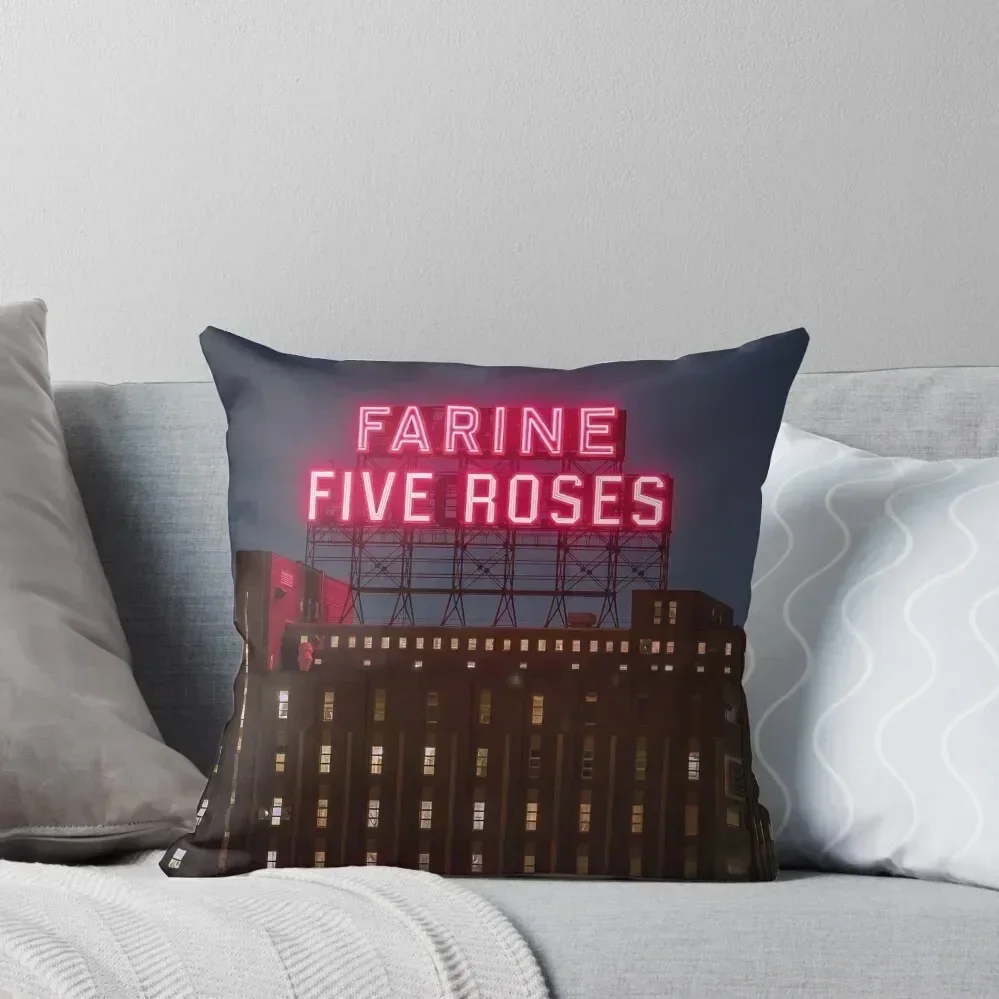 

Farine Five Roses Night Montreal Throw Pillow Plaid Sofa home decor items Pillowcase Cushion luxury decor pillow
