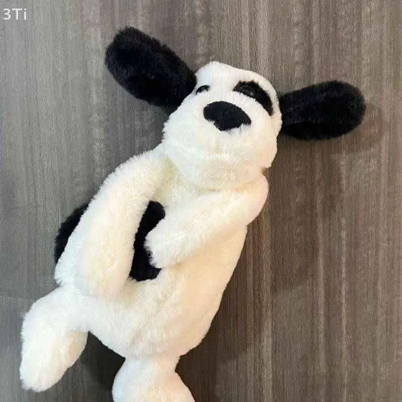 Simpatico astuccio per cuccioli di peluche bianco nero Astuccio per cosmetici portatile per cartoni animati Astuccio per matite Astuccio per cancelleria Regali per studenti