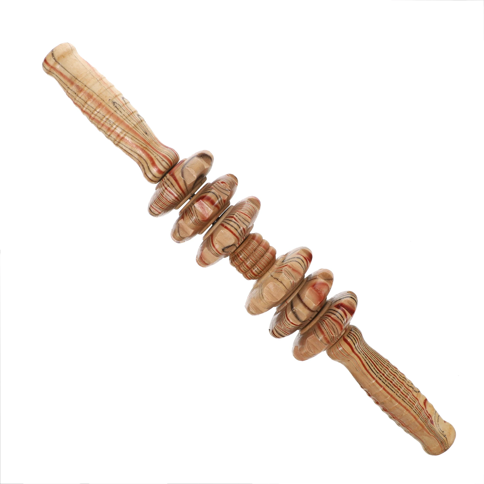 

Massage Stick Wooden Roller for Back Belly Neck Shoulders Body Massager Promoting Circulation Relieving Fatigue