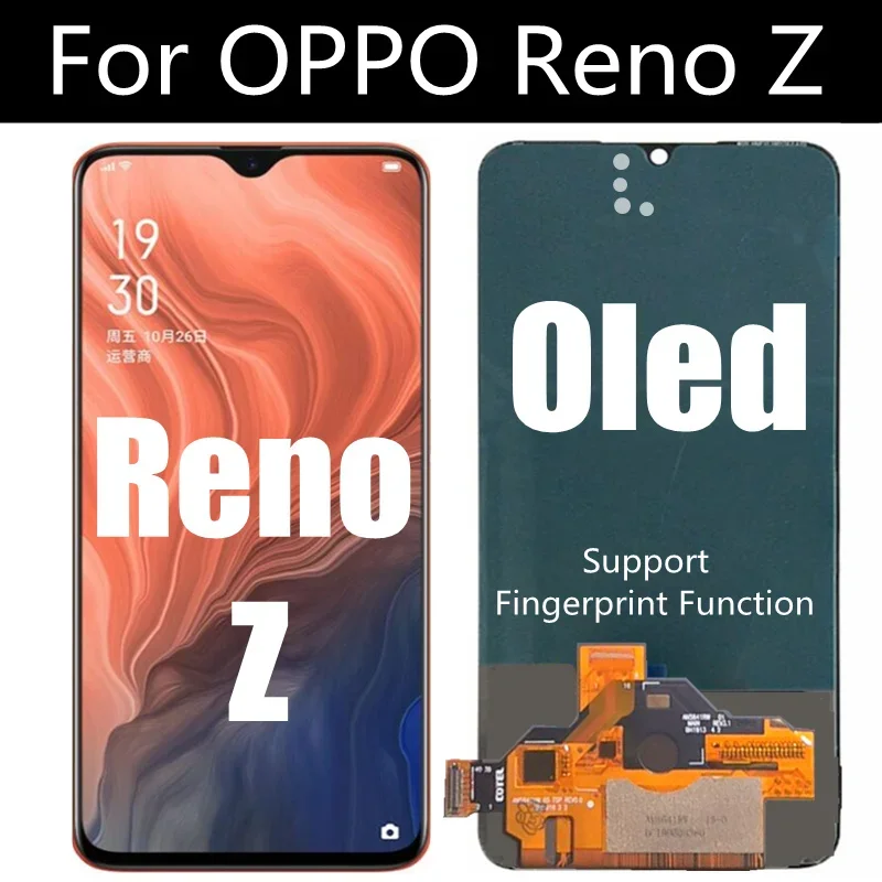 Запасной ЖК-дисплей 6,4 дюйма OLED для OPPO Reno Z PCDM10 CPH1979, кодирующий преобразователь сенсорного экрана в сборе