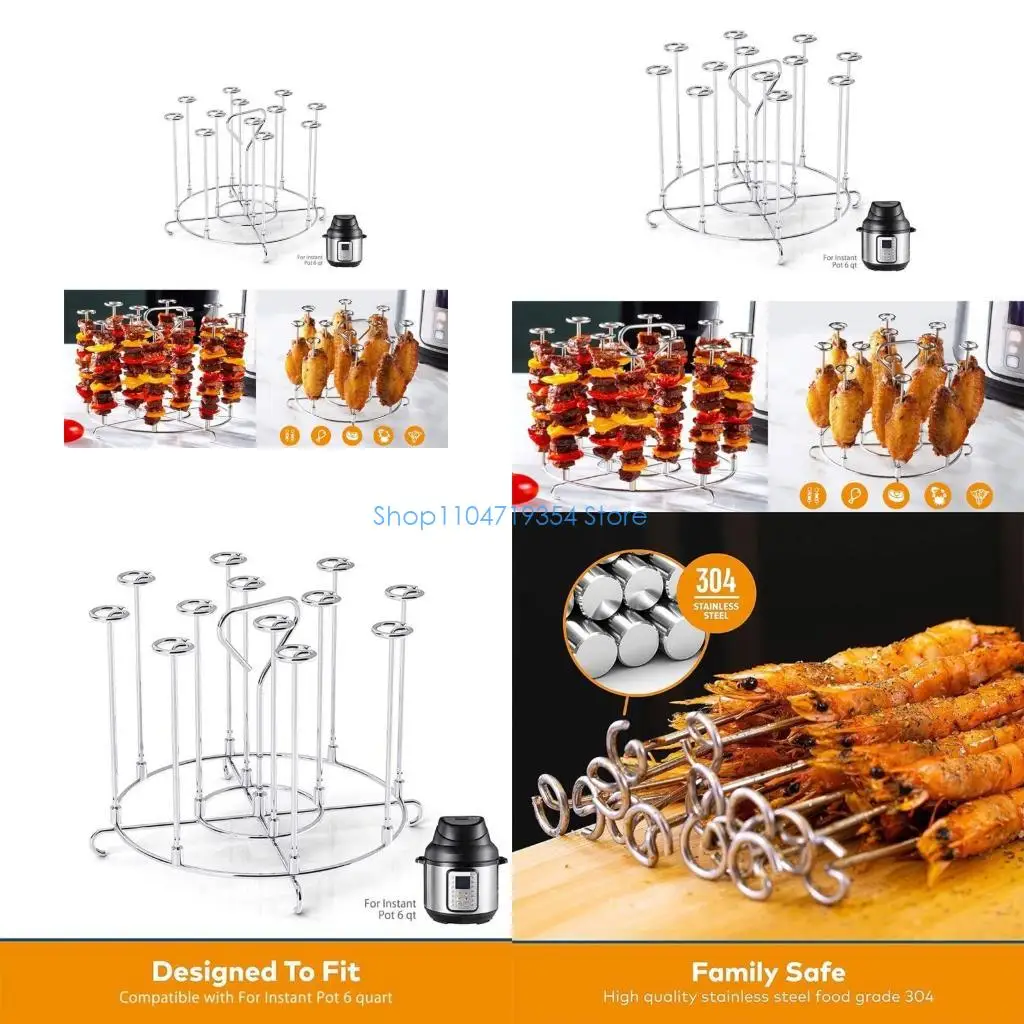 

0XLD вращающаяся корзина для гриля, набор шампуров для барбекю, инструменты для барбекю для вечеринки с барбекю