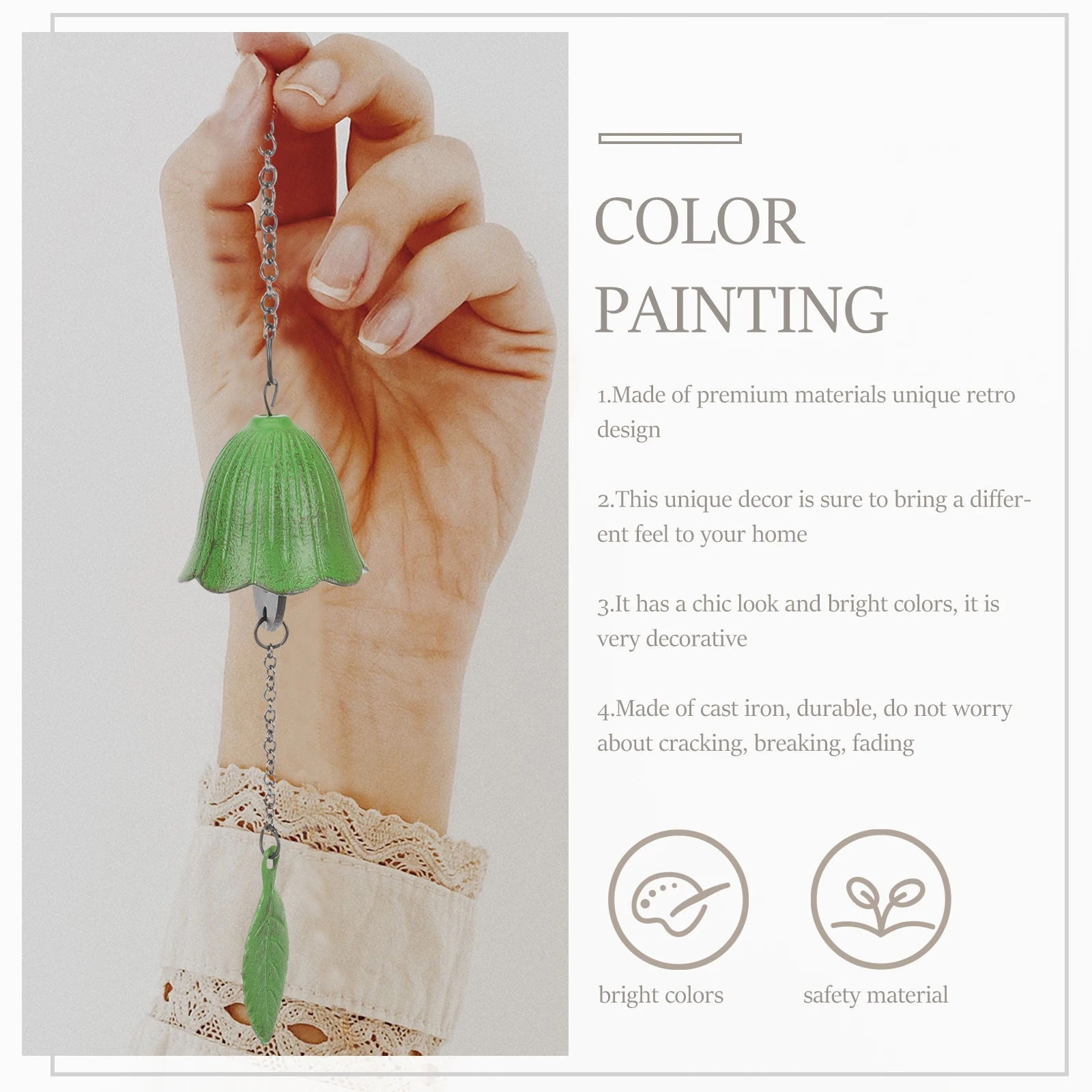 

Japanese Style Cast Iron Wind Chime Creative Metal Hanging Bell Garden Outdoor Home Decor Accessory