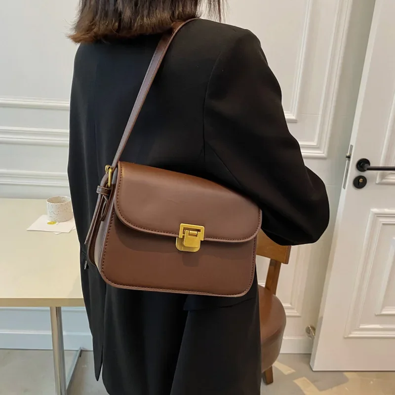 Retro Shoulder Bags For Women 2024 New Designer Bag Luxury Crossbody Bag Dual Straps Messenger Bag Quality Mini Briefcase