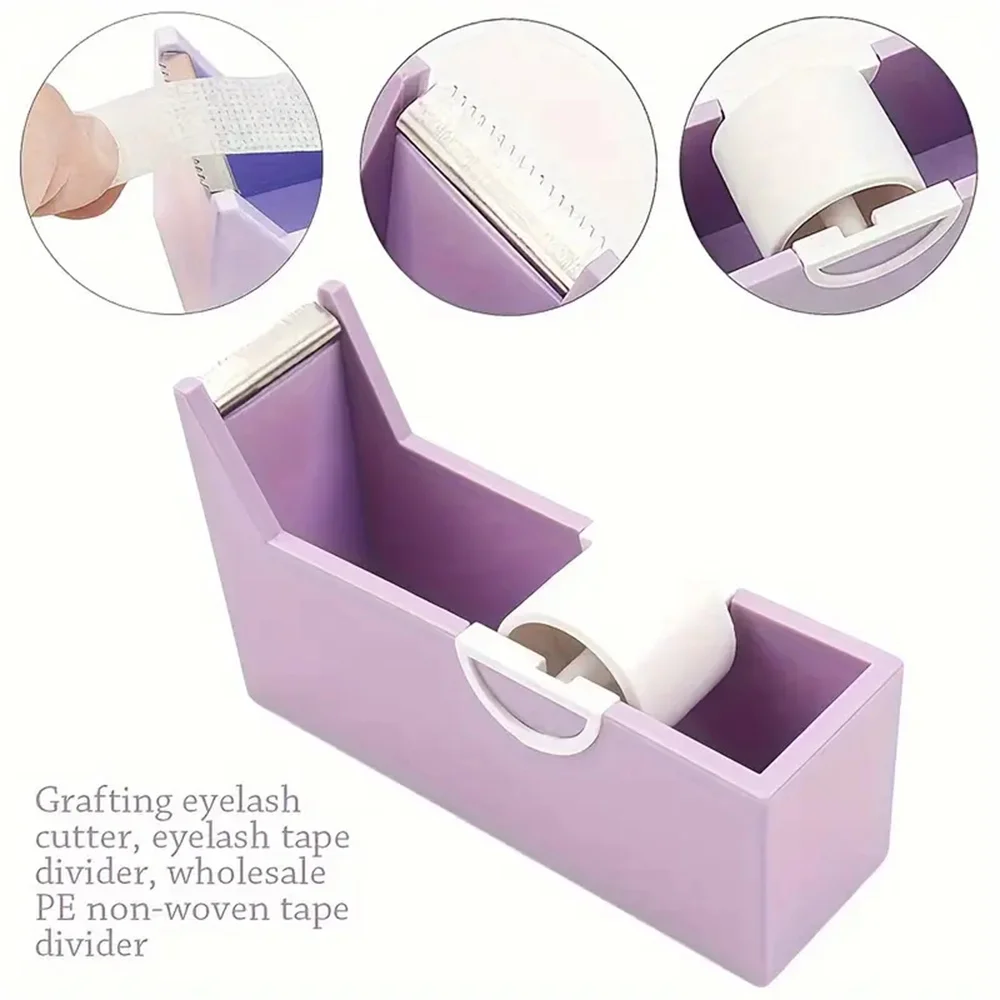 Suporte de fita de extensão de cílios base lash fita adesiva dispensador de corte enxertia lash rotativo cortador de fita adesiva ferramenta de maquiagem