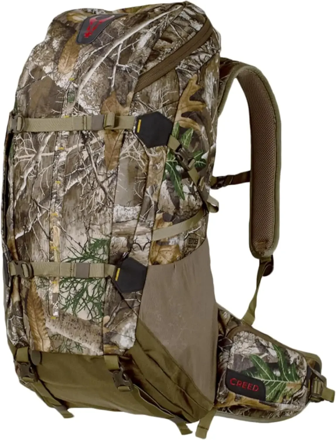 Mochila de caza con marco interno, lleva rifle o arco, paquete compatible con hidratación, camuflaje Realtree Edge