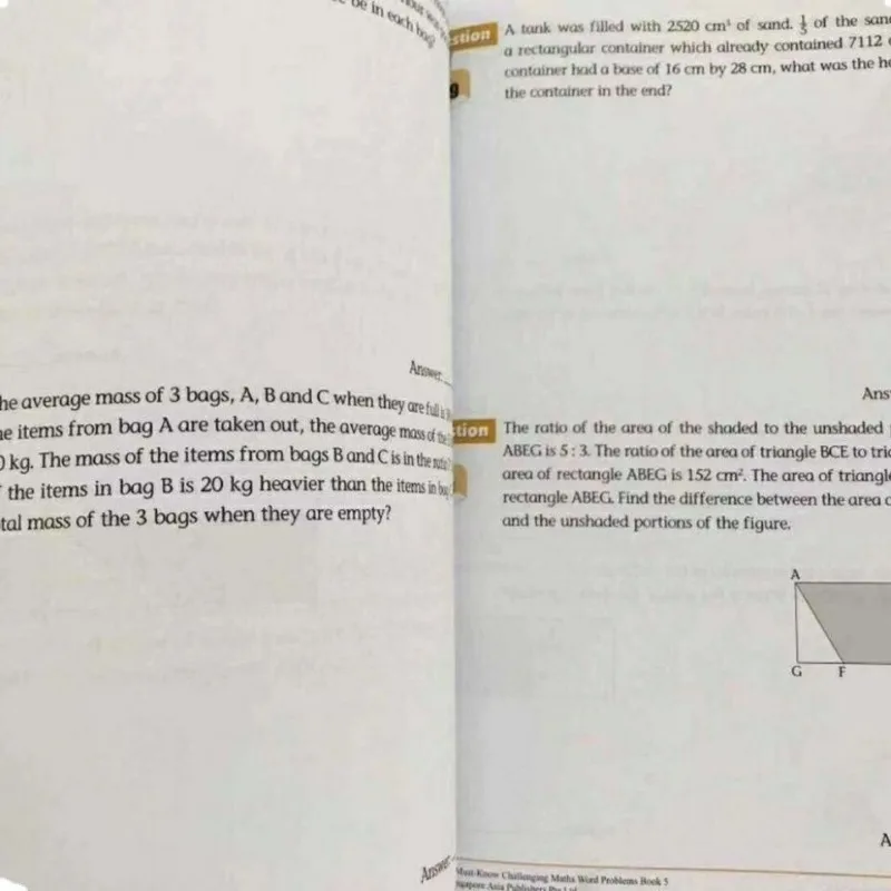 6 Books/Set 101 Challenging Maths Word Problems Books Singapore Primary School Grade 1-6 Math Practice Early Education Book