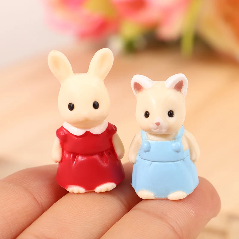 Mini Bunny Garden Scene Accessories Decorative Toy Play House Accessories Prop Toy