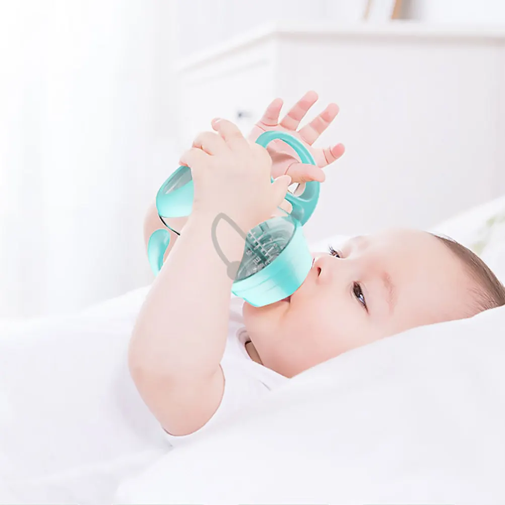 PP Wide Mouth Baby Bottle Silicone Material Heat Resistant Feeding Container Infant Nursing Bottle Baby Feeder Travel Use