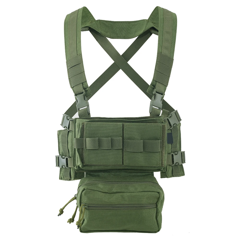 Tactische MK3 Borst Rig Micro Chassis Zak Pouch H Harness 5.56 7.62 M4 Ak Tijdschrift Insert Airsoft Paintball Jacht Vest nylon