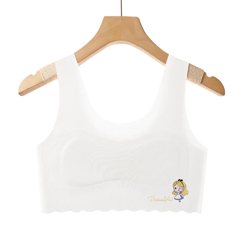 3 قطع الفتيات بلون الصدرية في سن المراهقة التنموية الصدرية الصدرية التلميذ رقيقة الحرير الجليد سلس طلاب المدارس المتوسطة ملابس داخلية مريحة