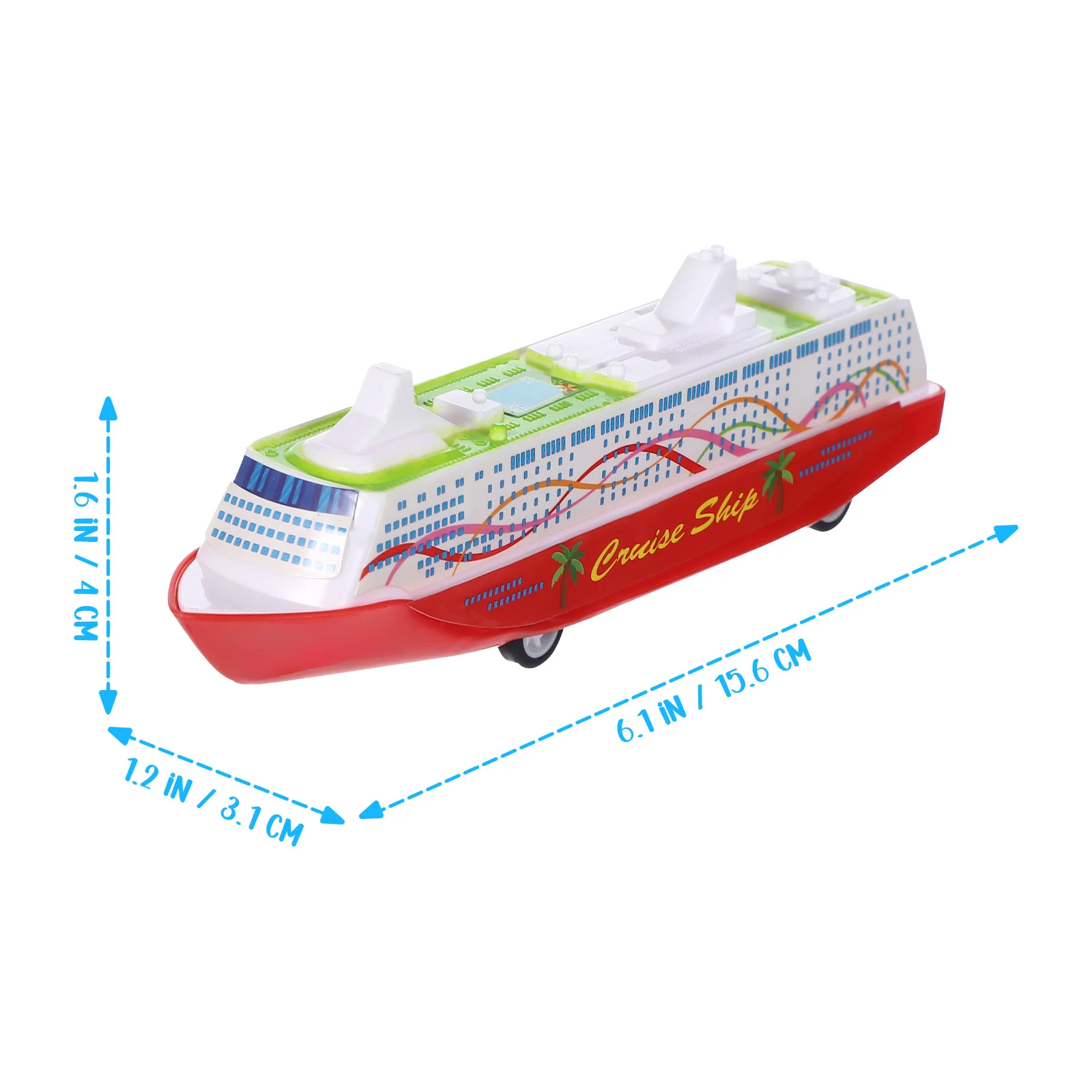 5 Pcs Car Toy Pull Back Ship Model Simulation Cognitive Plastic Boat Kids Sliding Cruise Gliding Child