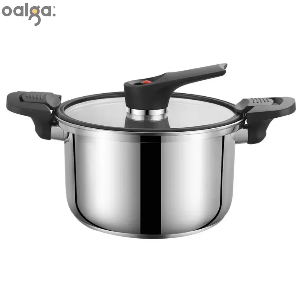 

Stainless Steel Micro Pressure Cooker Household Explosion-proof Stew Pot Quick Heating Cooking Machine Push-pull Lock 20CM 24CM