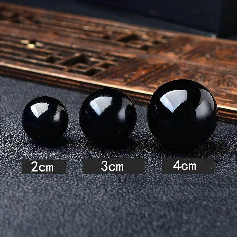 20-40mm Natural obsidian ball Crystal ball healing stone home decoration