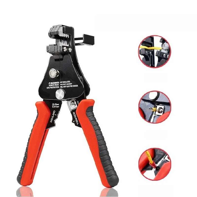 

Multifunctional Automatic Stripping Pliers Tube-shaped Fiber Optic Cable Fast Cut Wire Crimper Cable Stripping Peeling Pliers