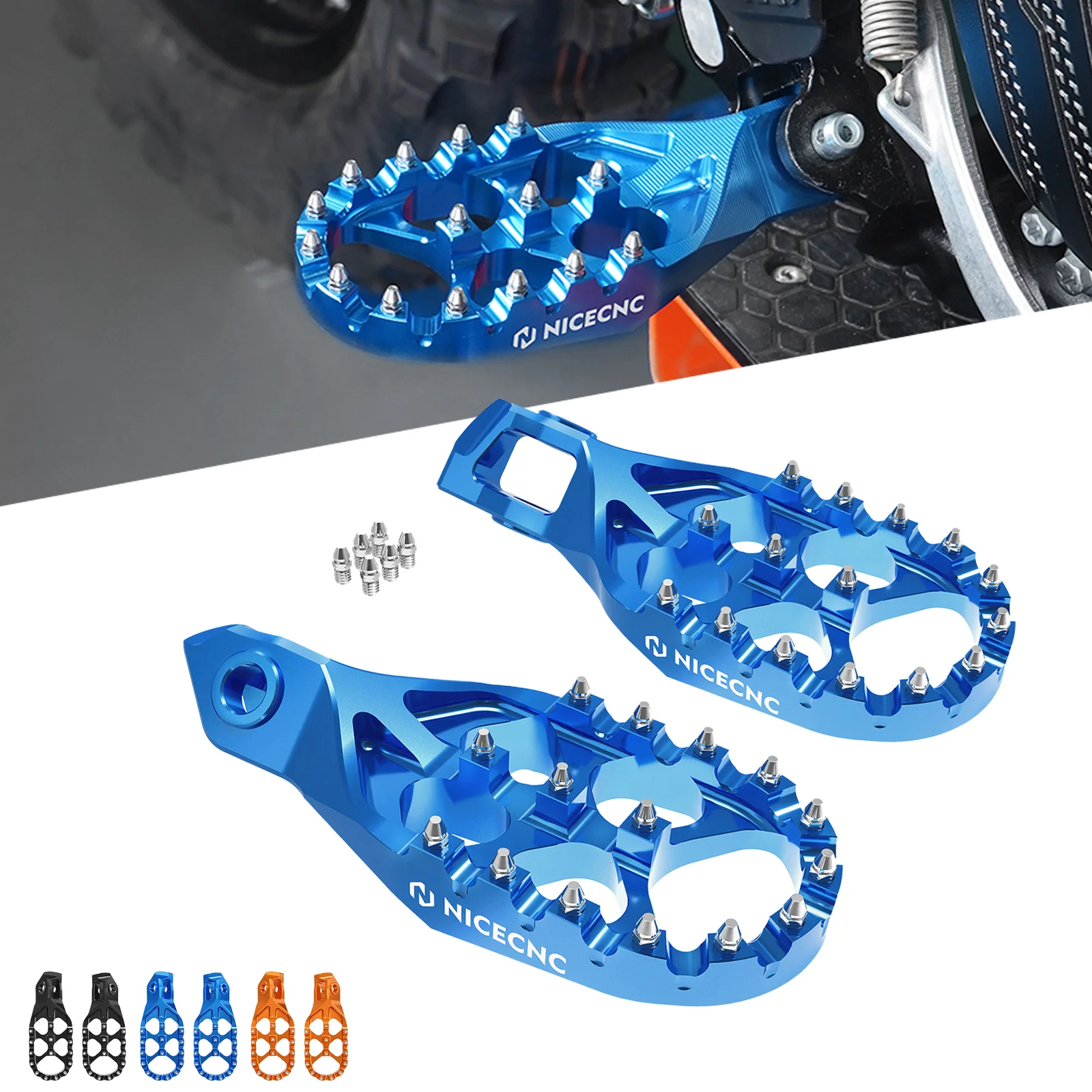 

For Husqvarna TE300 TE250 TE FE 125 250 300 350 450 501 2024 FC FX TX TC 2023-2024 Motorcycle Forged Enlarged Foot Pegs Footrest