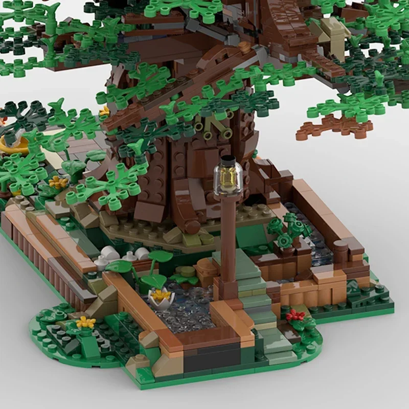 Moc Building Blocks Medieval Model New Life Tree House Technical Bricks DIY Assembly Christmas Toys For Child Holiday Gifts