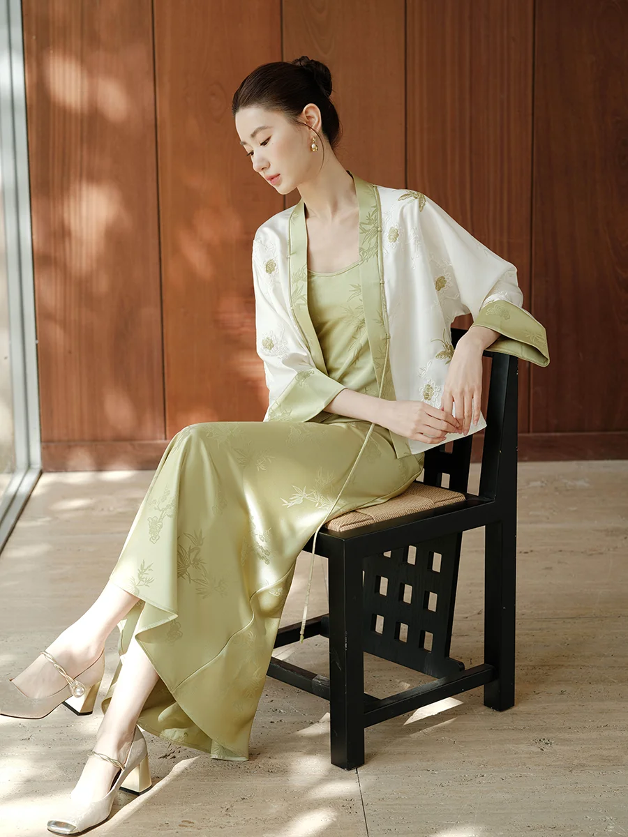 

Весна 2026: Новинка! Женский вышитый кардиган в китайском стиле, открытый, для чаепития, верхняя одежда, оригинальный дизайн, топ Ханьфу.