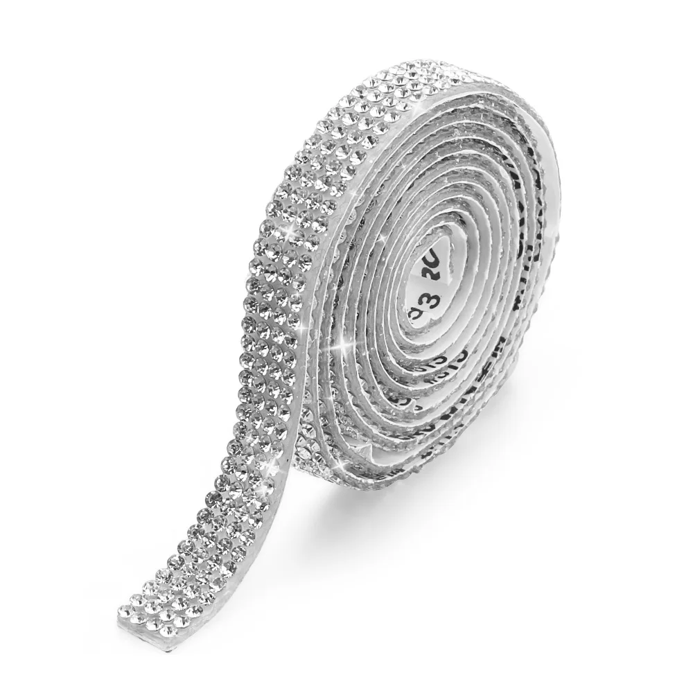 

1 Yard Event Arts Crafts Sewing Accessories Trim Tape Self-Adhesive Rhinestone Crystal Sticker Diamond Ribbon