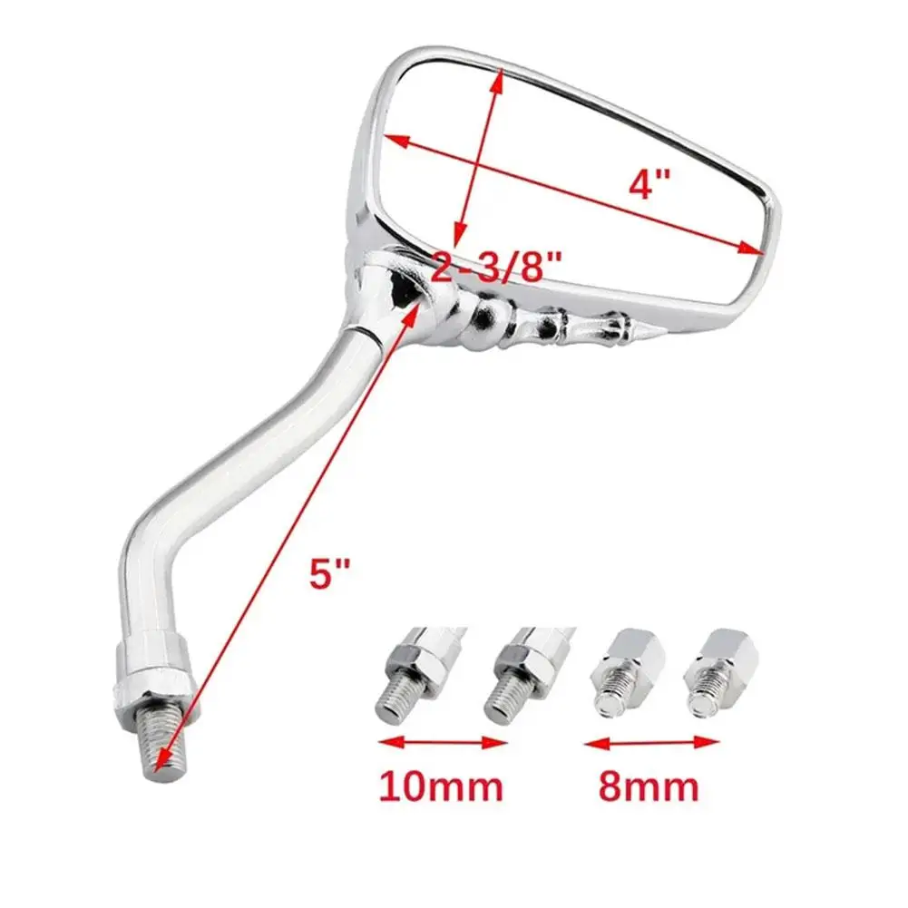 Crânio Mão Motocicleta Espelhos Retrovisores, Mão Esqueleto, Garra Fantasma, Pontas do Guidão, Espelho Lateral para Motocicletas, Bicicleta