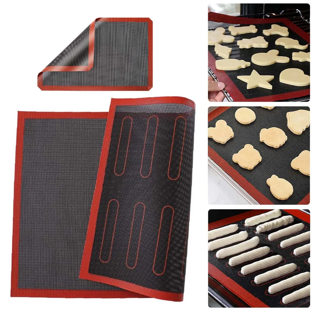 Silicone Baking Mat Sheet 30x40cm Reusable Baking Cookie Sheet Non-Stick Heat Resistant Baking Mat for Oven Grill Microwave