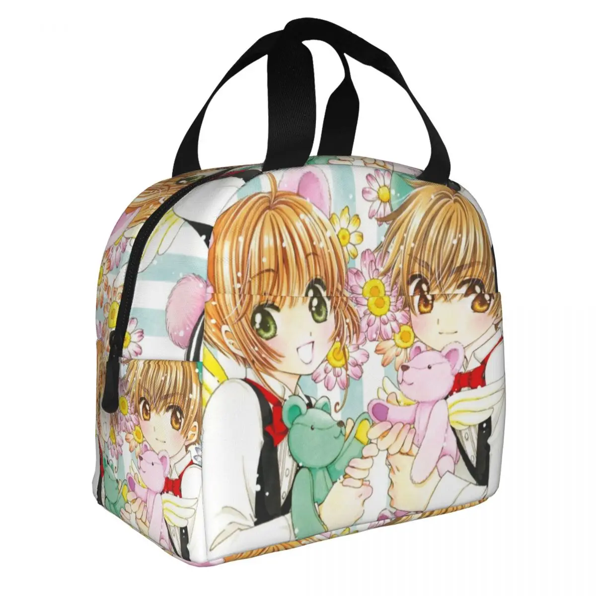 Sakura Magical Girl Comics Cardcaptor Thermal Insulated Lunch Bag Women Resuable Lunch Tote for Picnic Multifunction Food Box