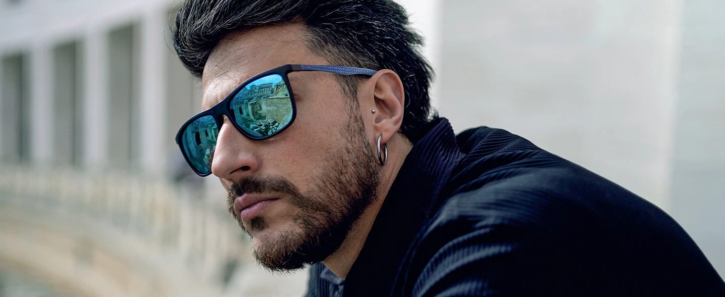 ZENOTTIC sonnenbrillen herren Quadratische polarisierte Sonnenbrille für Herren, ultraleichte Carbonfaser-Sonnenbrille, zum Fahren, Angeln, Golf, Sport, UV400-Schutz – Detail 5