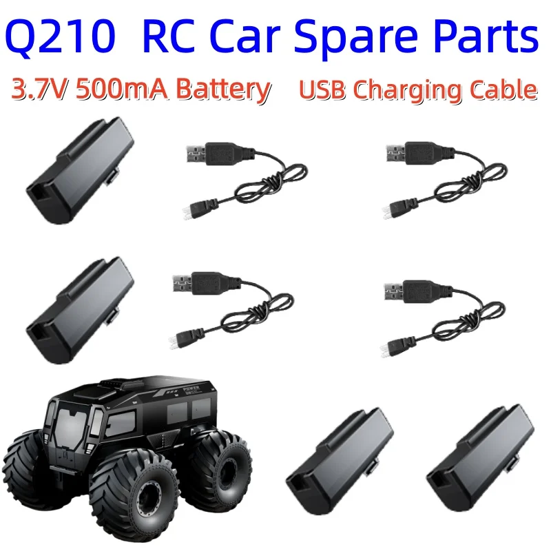 Accessories Q210 Remote Controlled Amphibious off-road Vehicle Spare Parts 3.7V 500mA Modular Battery and USB Charging Cable