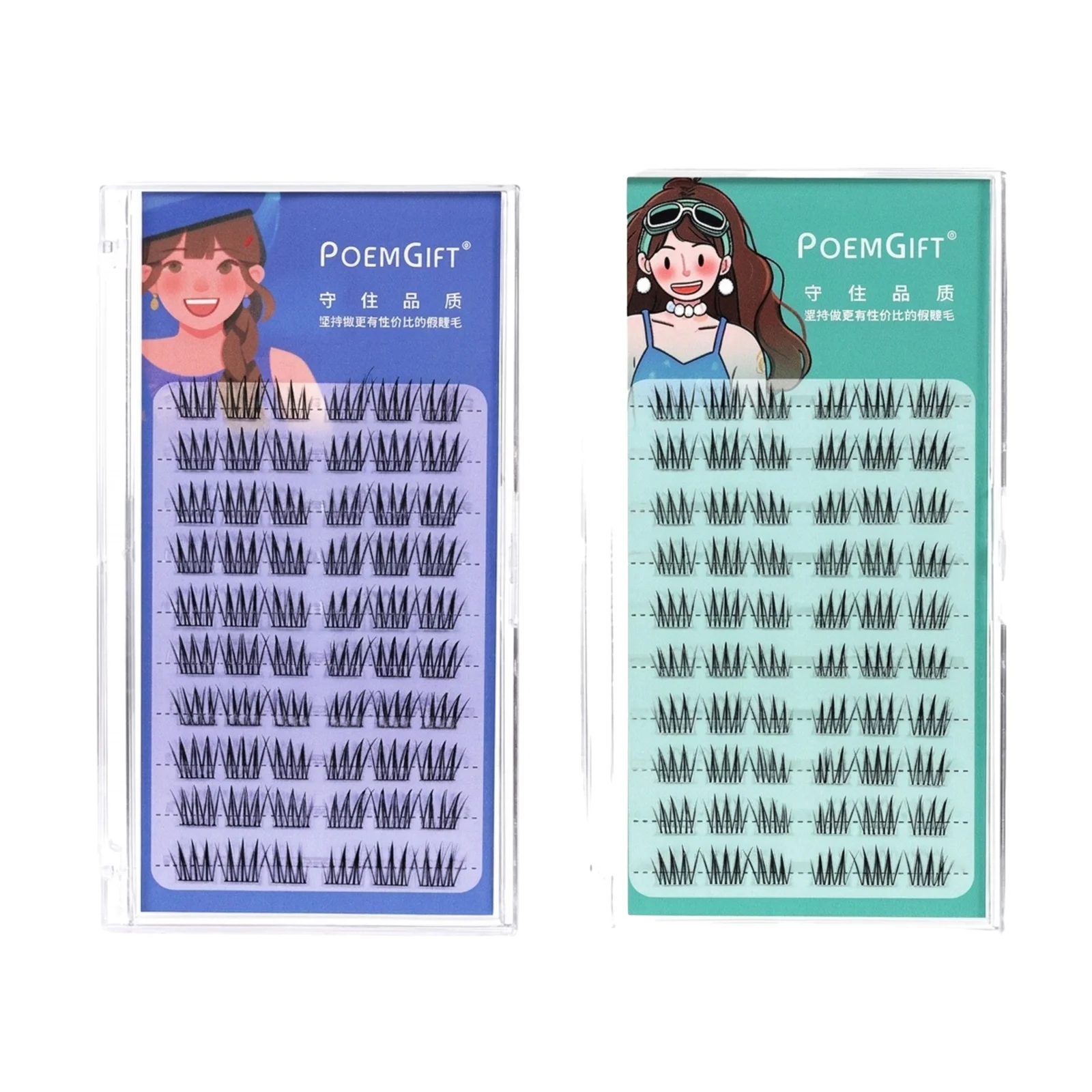 Faux cils courts 9 mm style coréen pour idoles et groupes de filles, cils naturels effet manga, courbés, pour extension de cils forme œil asiatique
