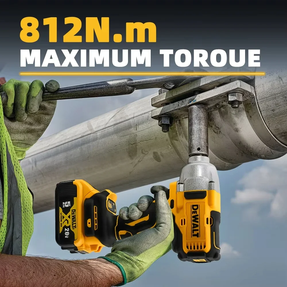 Dewalt DCF892 812N.m Brushless ประแจไฟฟ้า 1/2 นิ้วไร้สาย Impact DRIVER แรงบิดสูงสามความเร็ว Auto Repair เครื่องมือ