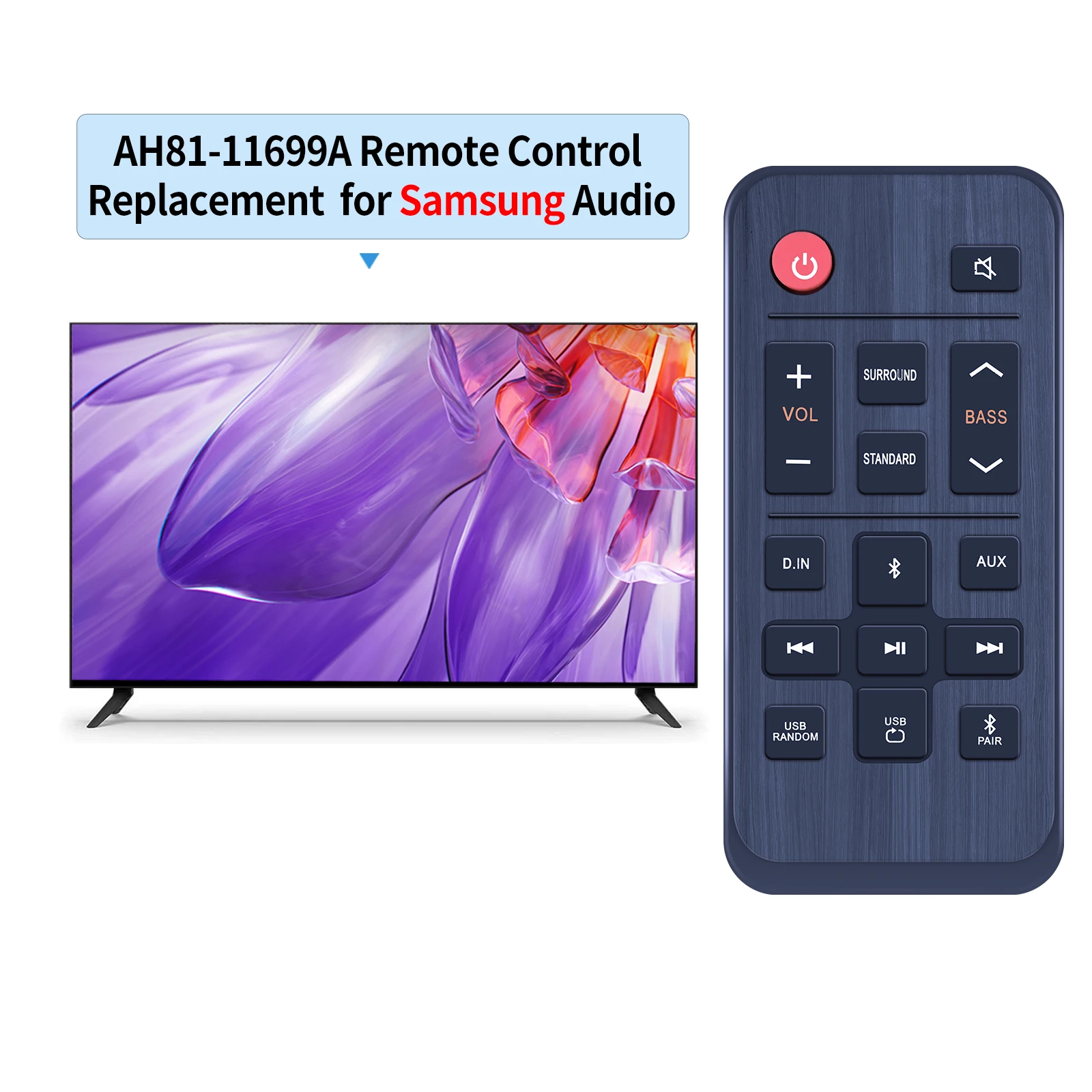 New AH81-11699A Remote Control For Samsung Sound Bar HW-A40R HW-T400/ZA