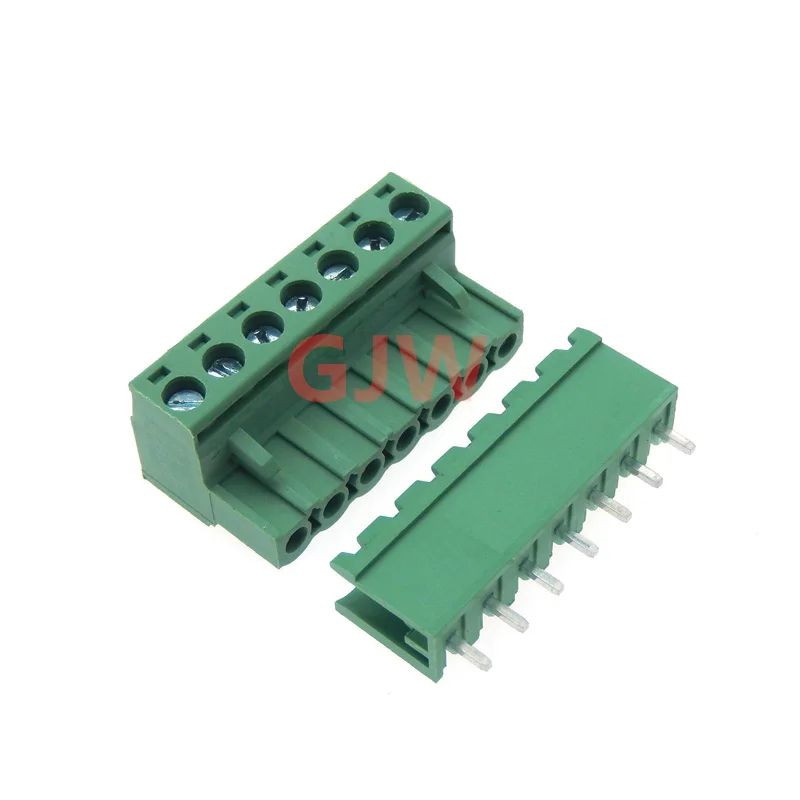 10 Pairs Pitch 5.08mm Terminal Block Connector KF2EDG 5.08 7 Pin PCB Screw Connector Block Socket PCB Screw