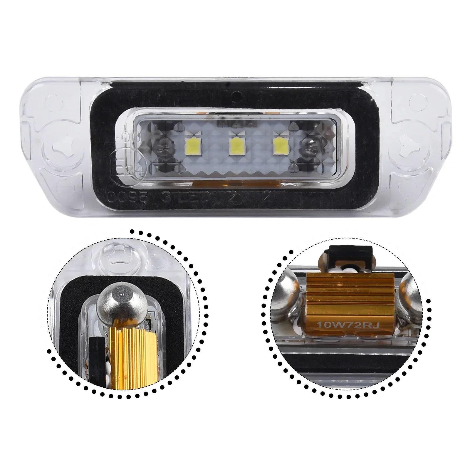 2x Car LED License Plate Light For Mercedes-Benz GL350 GL450 GL500 GL320 ML320 ML350 ML450 ML500 ML550 Car License Plate Light